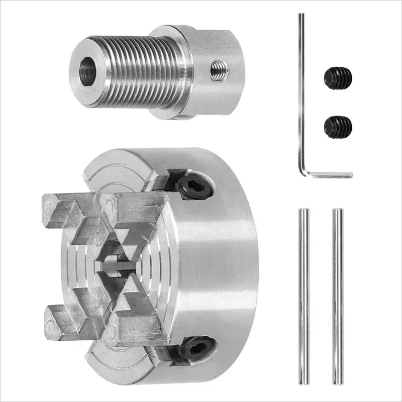 Lathe Chuck 3 Jaws/4 Jaws Manual Self-Centering Mounting Bolt for Grinding Milling Turning Machine