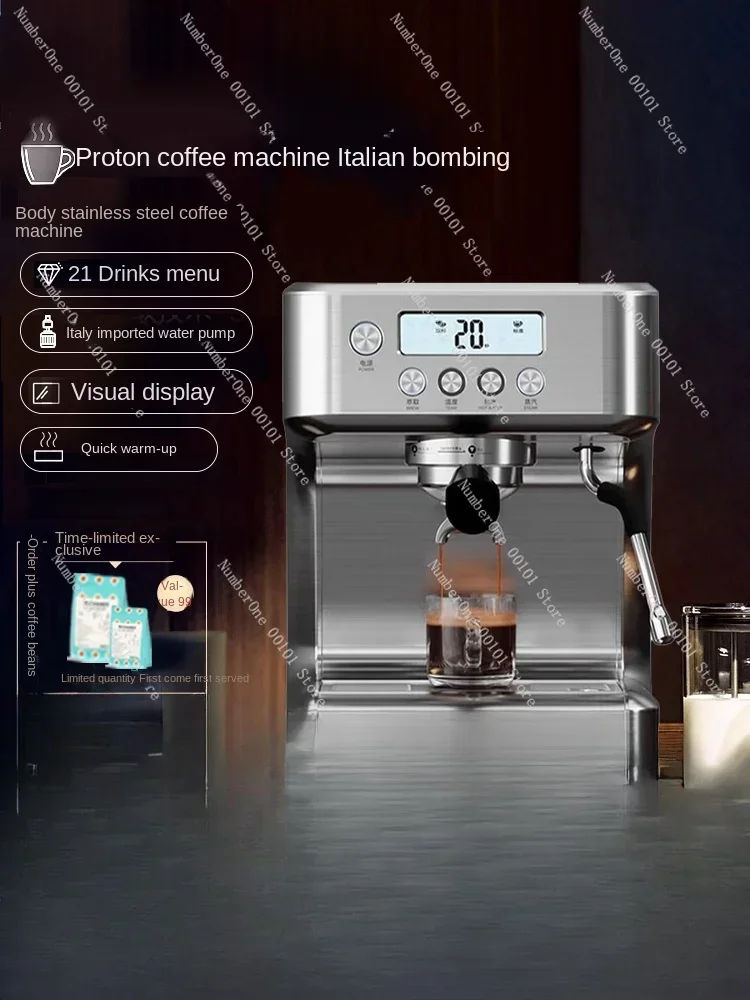 Semi-automatic espresso double boiler coffee machine 58mm professional handle