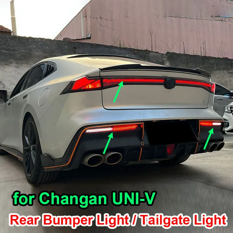 for Changan UNI-V 2023-2024 Rear Bumper Light  Modification LED Reversing Lights Through Type Trunk Tailgate Light