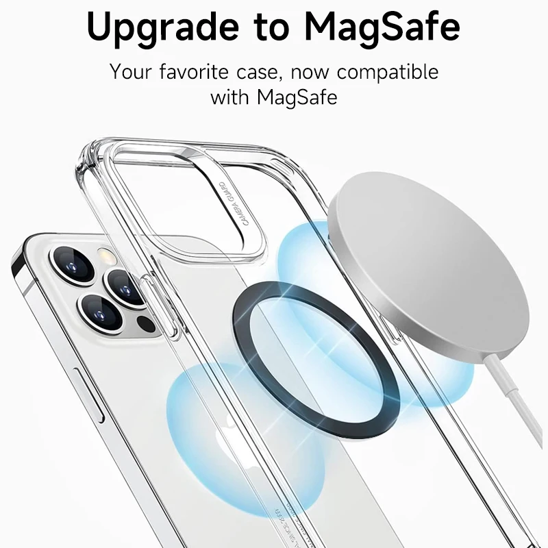 Tenmtoo 4PCS Magnetic Ring Ultra-Thin for Magsafe Ring Compatible with Magsafe Wireless Charger for iPhone 15 14 13 Galaxy S23