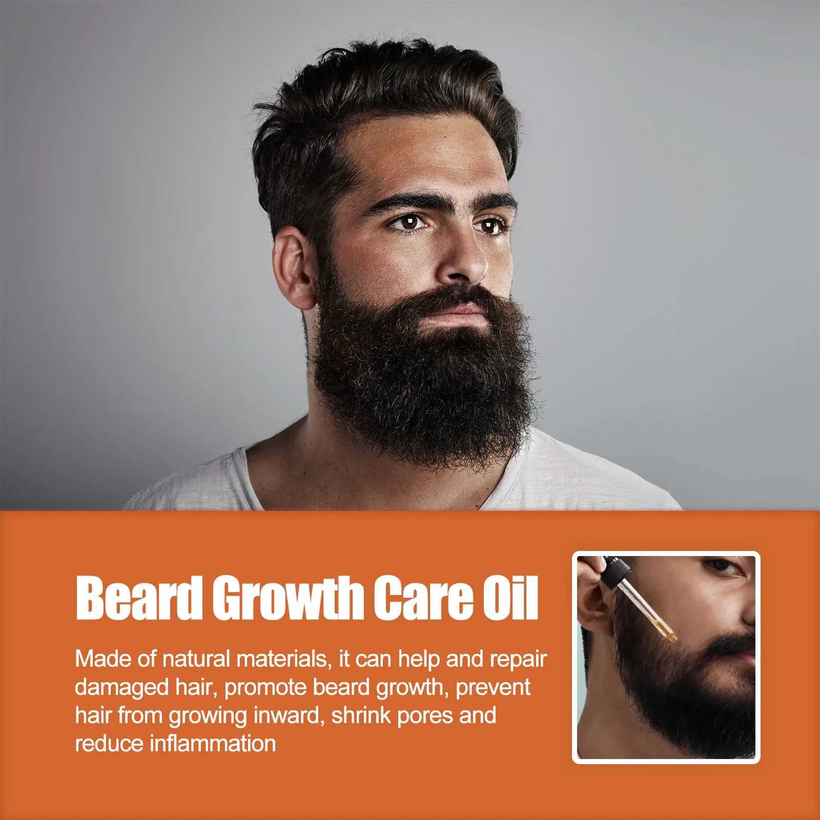 Aceite acondicionador para el crecimiento de la barba para hombres, aceite para el crecimiento de la barba, más fuerte, más grueso, suavizante, rápido, nutritivo