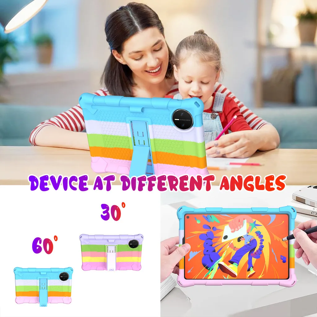 Kids Silicone Case For Huawei MatePad Mini 8.8 inch 2025 Anti-drop Stand Case With Shoulder Strap Tablet Cover