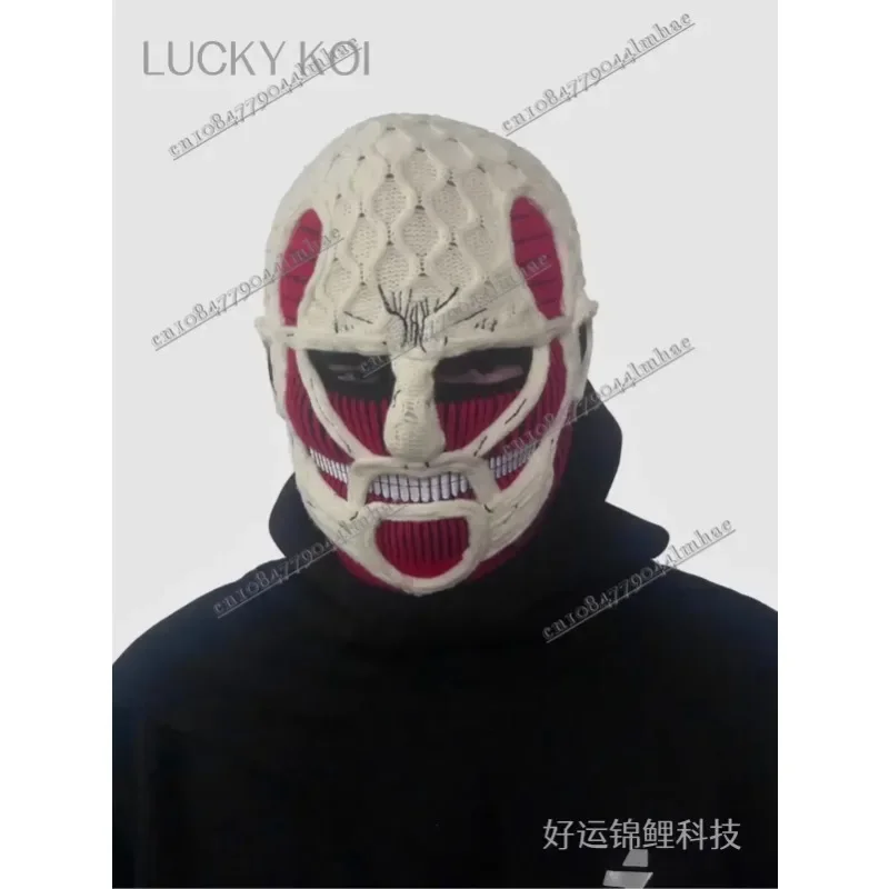 Attack On Titan Mask popular Ski mask Riding face mens caps handmade fall winter warm beanies face mask hats for men