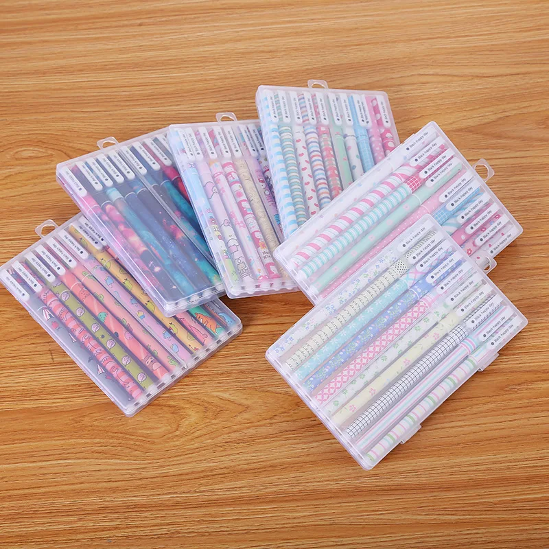 Korean stationery color neutral pen, creative learning office supplies cute neutral pen set, student stationery, school supplies