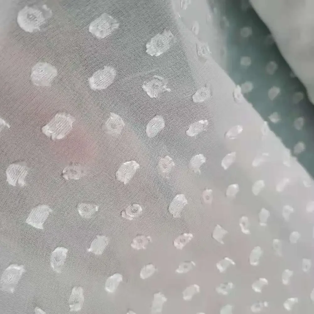 Dress Fabric Swissdot Chiffon Soft Light Material Breathable DIY Qualified