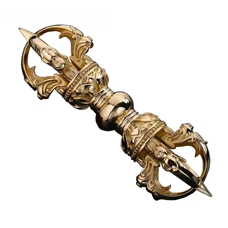 1PCS brass five strand diamond demon slaying pestle handle tantric artifact feng shui ornament home accessories