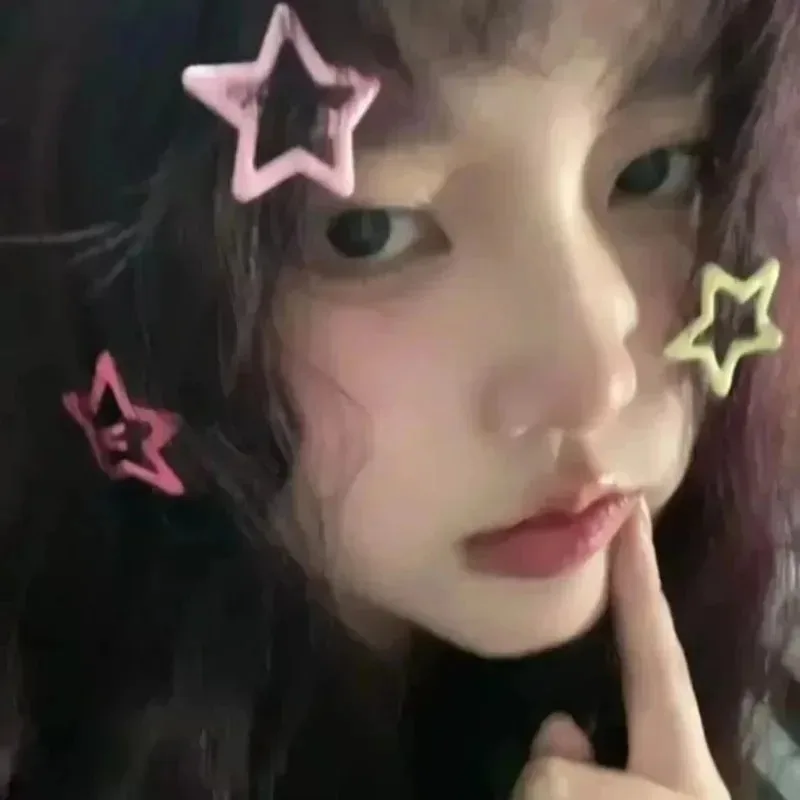 10/100pcs Colorful Resin Star Hair Clips Y2K Barrettes Sweet Girl Metal Snap Clips BB Solid for Teens Kawaii Hair Accessory Kids view 4