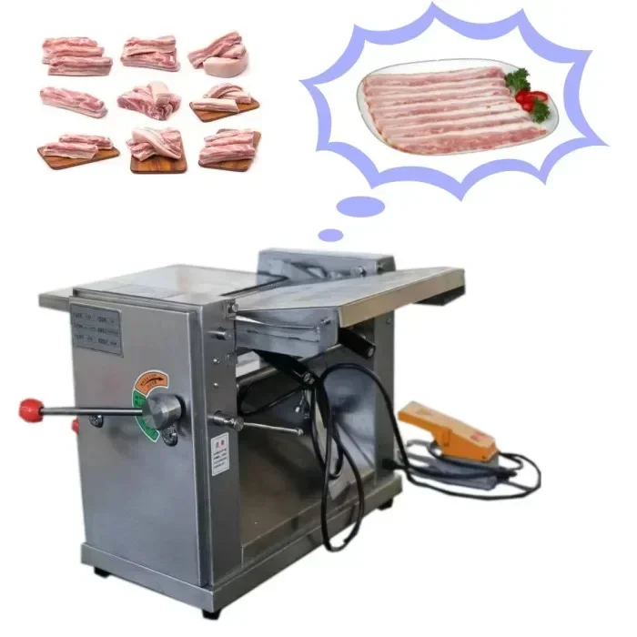 0.6-6mm meat slicer machine meat skin peeler slicing machine for meat Long slice pork skin peeling machine beef skinner price