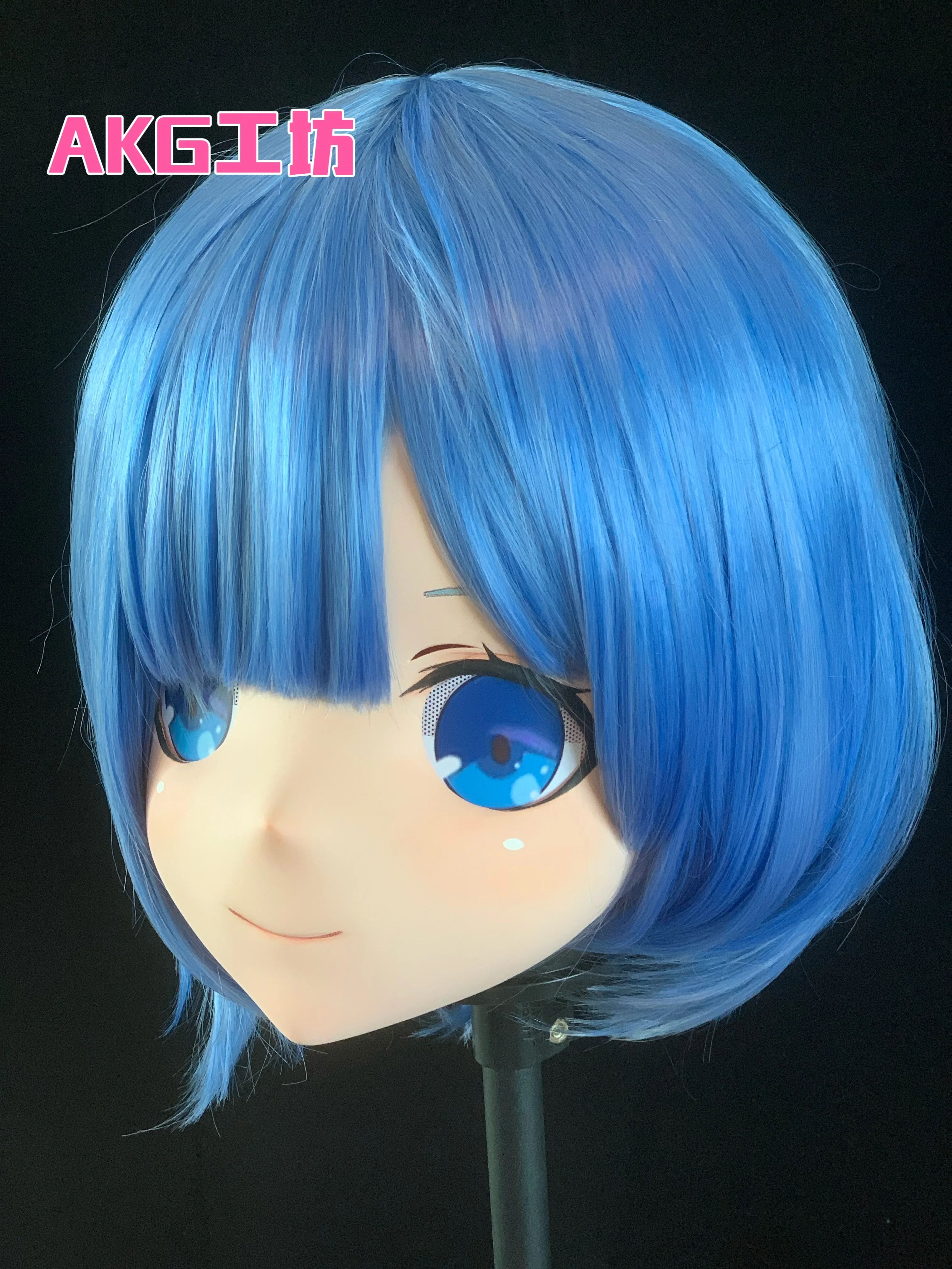 (AL40) Customize Character Female/Girl Resin Half/ Full Head With Lock Cosplay Japanese Anime Game Role Kigurumi Mask