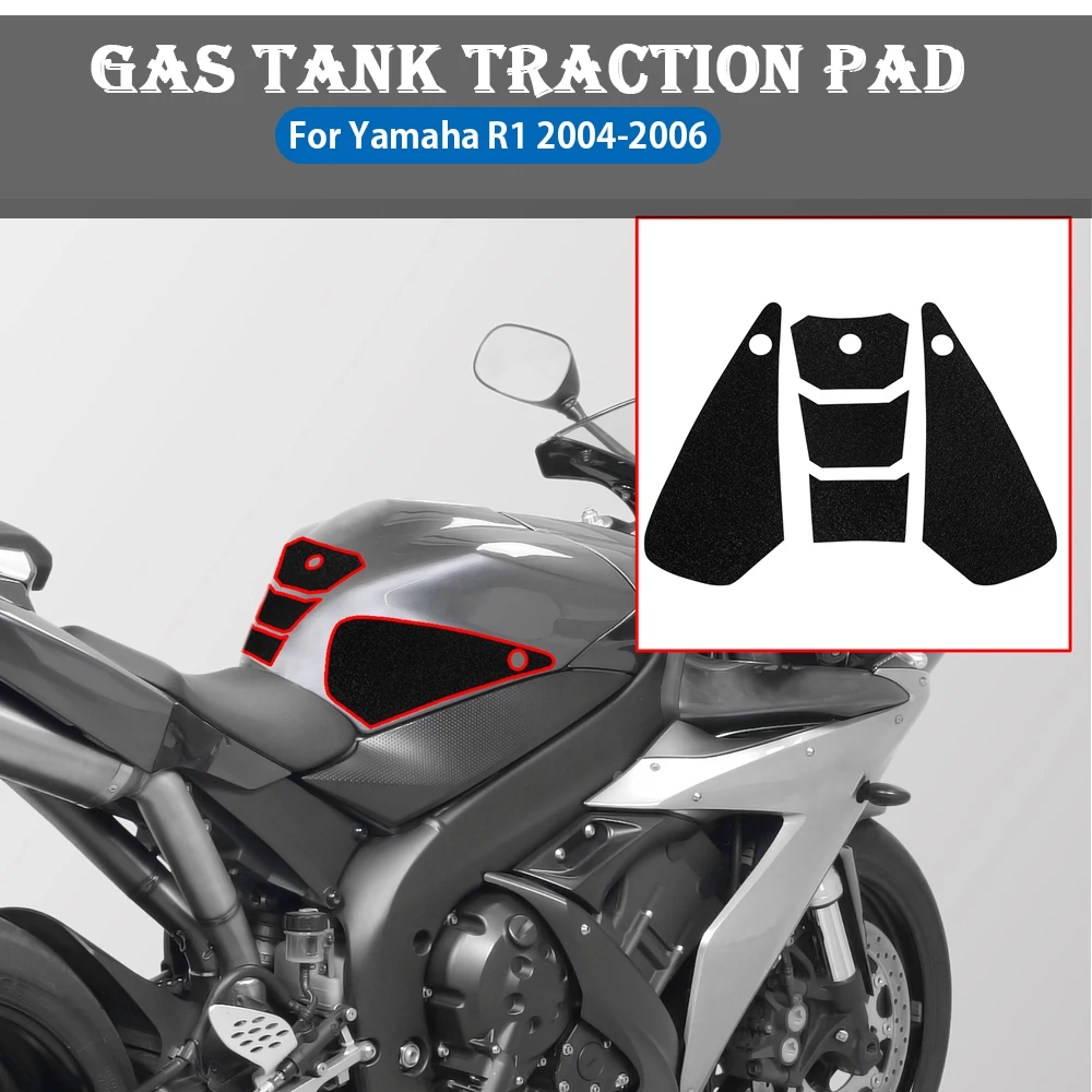 

For Yamaha R1 YZF R1 2004 2005 2006 Motorcycle Accessories Anti Slip Fuel Tank Pads Gas Knee Grip Traction Sticker Protector