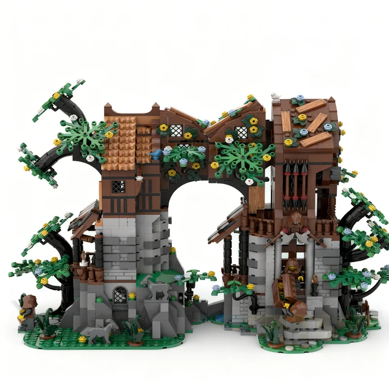 2178pcs MOC Wolf S Treasure Trove Castle Wolfpack Model Building Blocks Construction DIY Brick Kids Birthday Christmas Gift Toys