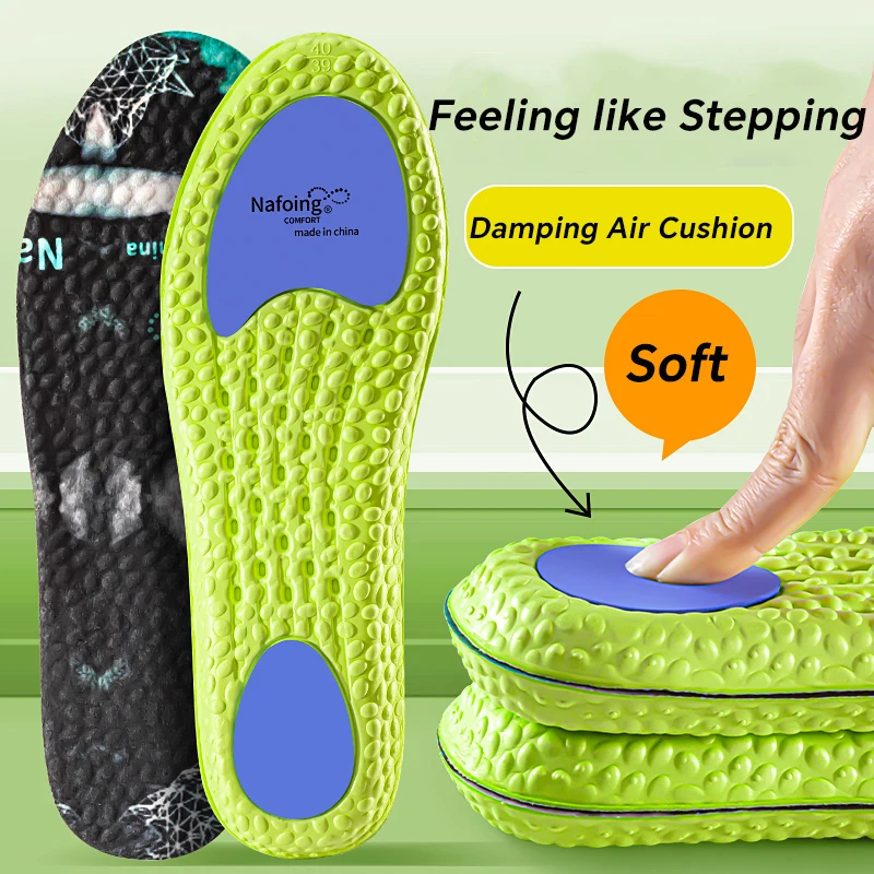

Sports Shock Absorption Insole Green EVA Memory Foam Breathable Arch Support Orthopedic Shoes Pad Men Women Feet Care Shoes Pad