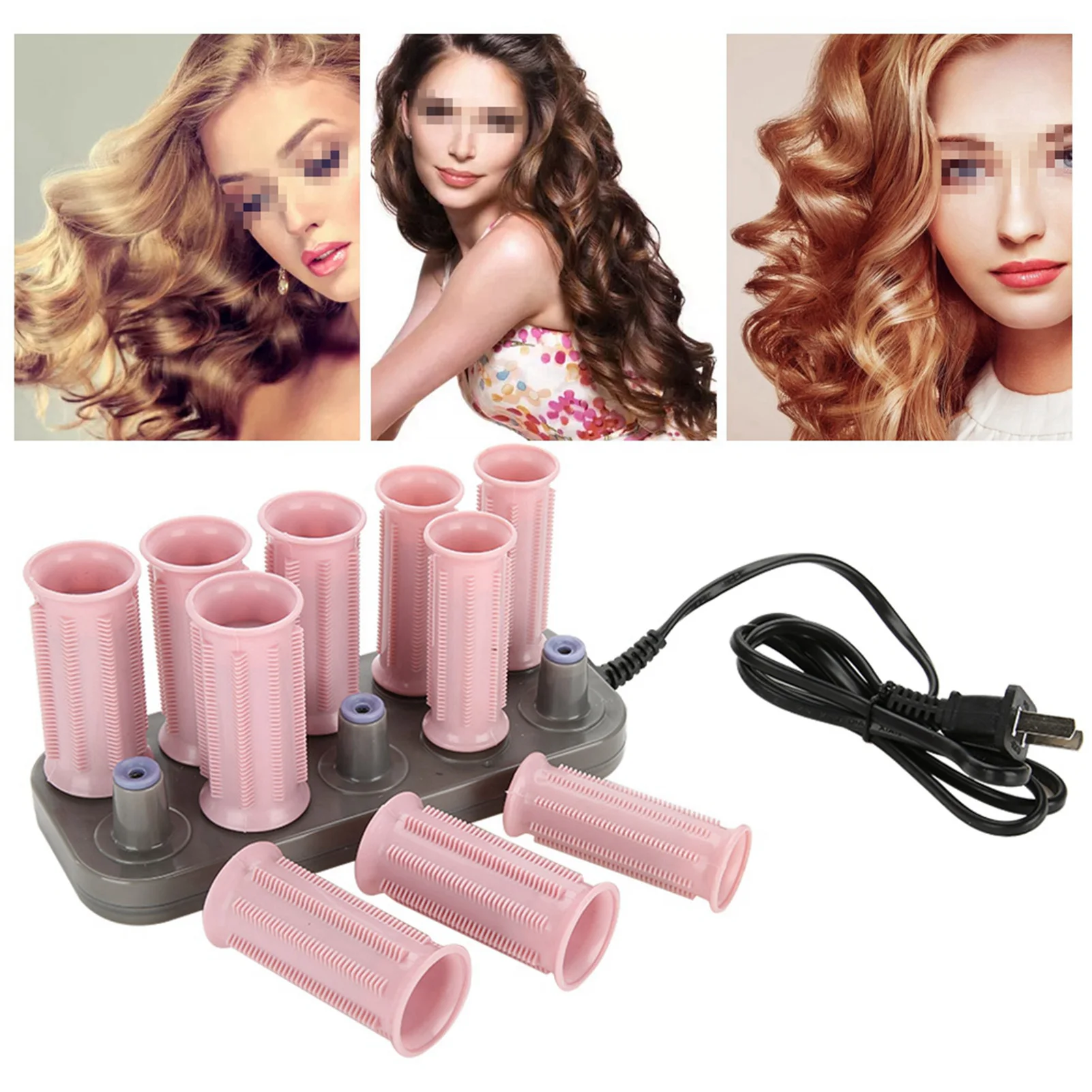 Professional Electric Heated Roller Curling Roll Hair Tube Hair Styling Too 10Pcs Electric Heated Curler