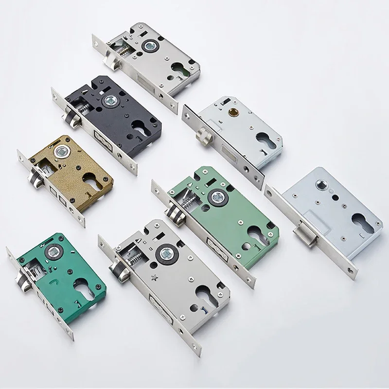 Small 50 Bearing Lock Body Indoor Bedroom Wooden Door Handle Lock Accessories Anti-collision Mute Magnetic Suction 58 Lock Body