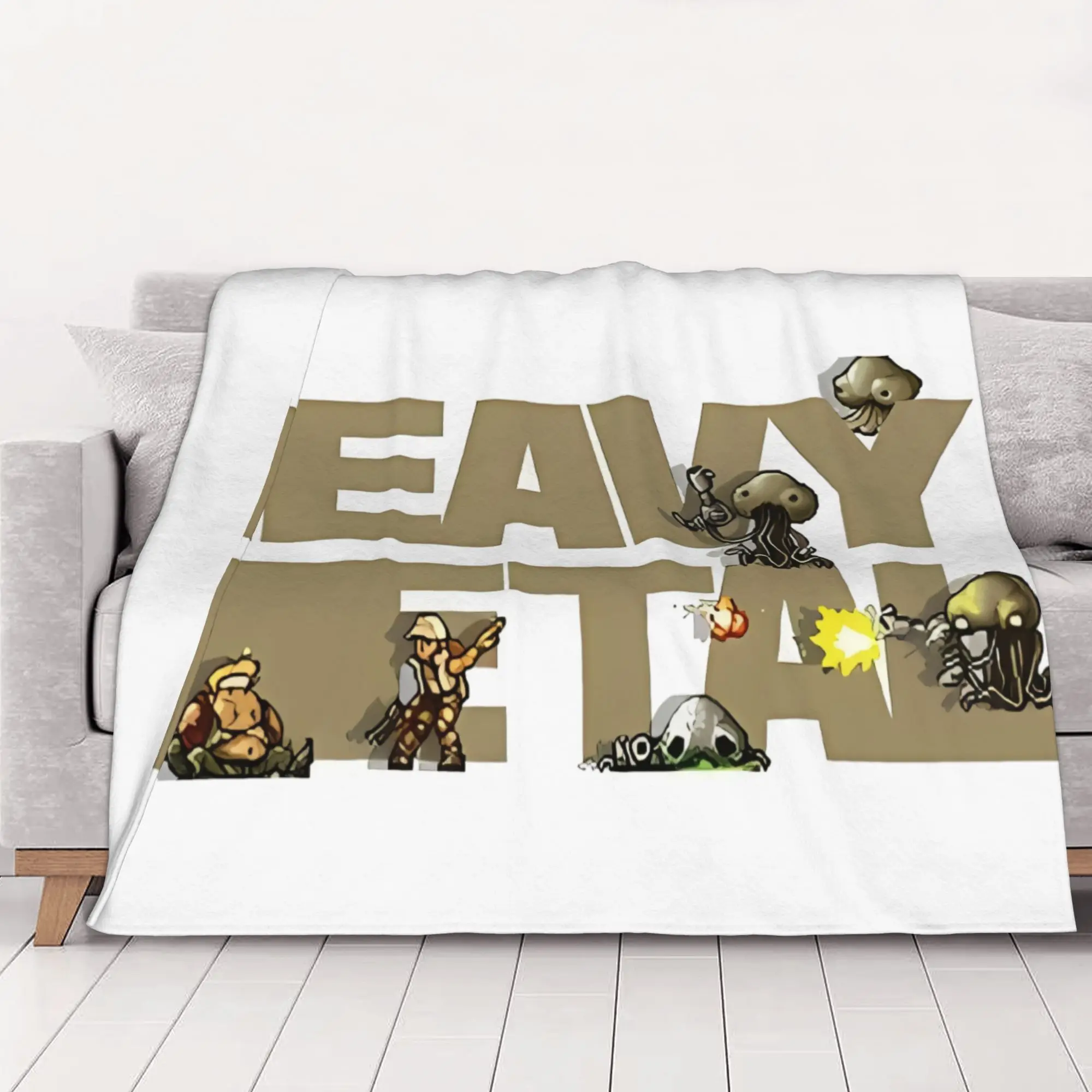 1PC home Cute Room Decor Heavy Metal Blanket Throw Blanket Metal Slug Novelty Warm Blanket All Season