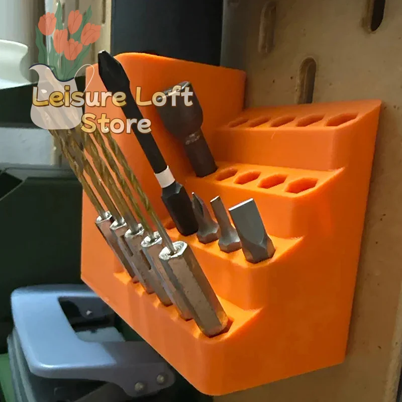 1Pc Drill Holder 20/50 Holes Bit Organiser Screwdriver Head Storage Toolbox Hole Board Screwdriver Stand Hex Shank Organiser