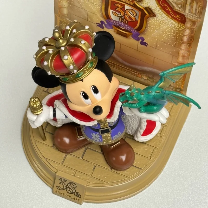 

Mickey 38th Anniversary Mickey King Creative Dinosaur Anime Action Figure Desktop Personalized Ornament Friend Gift In Stock