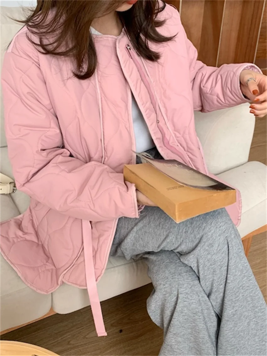 Alien Kitty Classic All Match Parkas Solid Chic Loose Elegant Women Winter Daily New Office Lady Minimalist Casual Coats