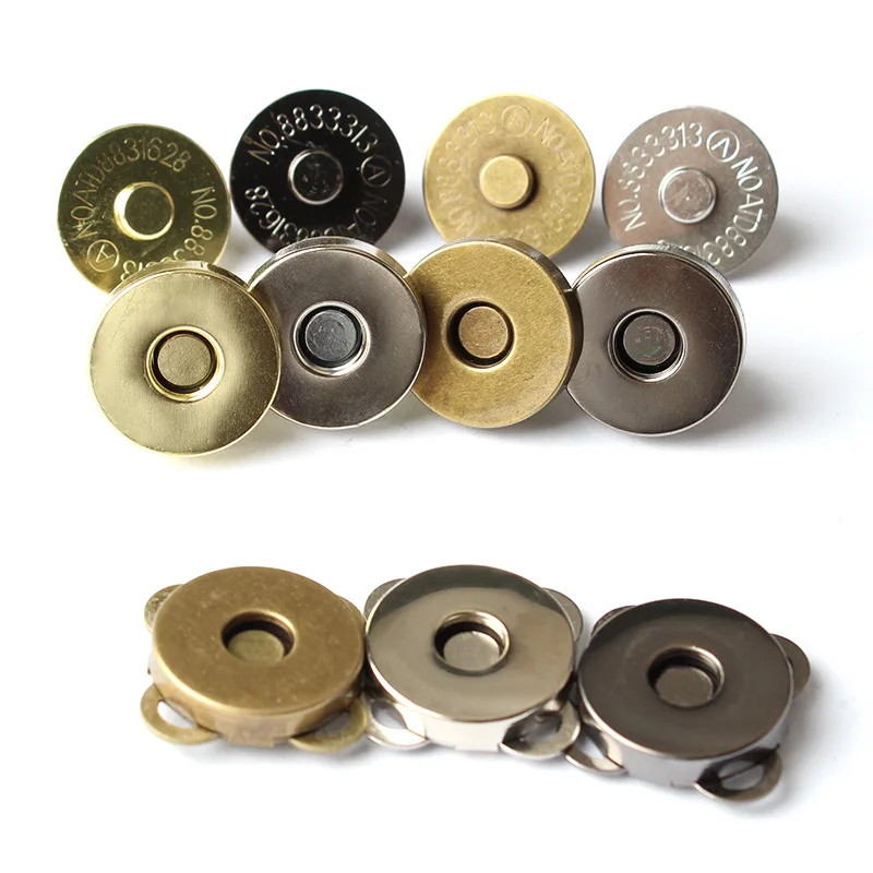 2pcs/bag 14mm18mm Metal Round Magnet Button Coat Coat Bag Accessories Hidden Button Invisible Button