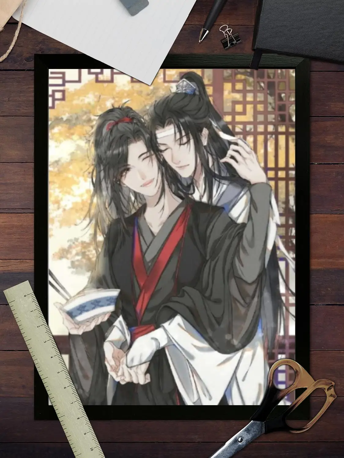 ملصق فني من القماش الكرتوني mo dao zu Shi وفن جداري، طباعة صور، عائلة حديثة، ديكور غرفة النوم، ملصقات، لوحة زخرفية