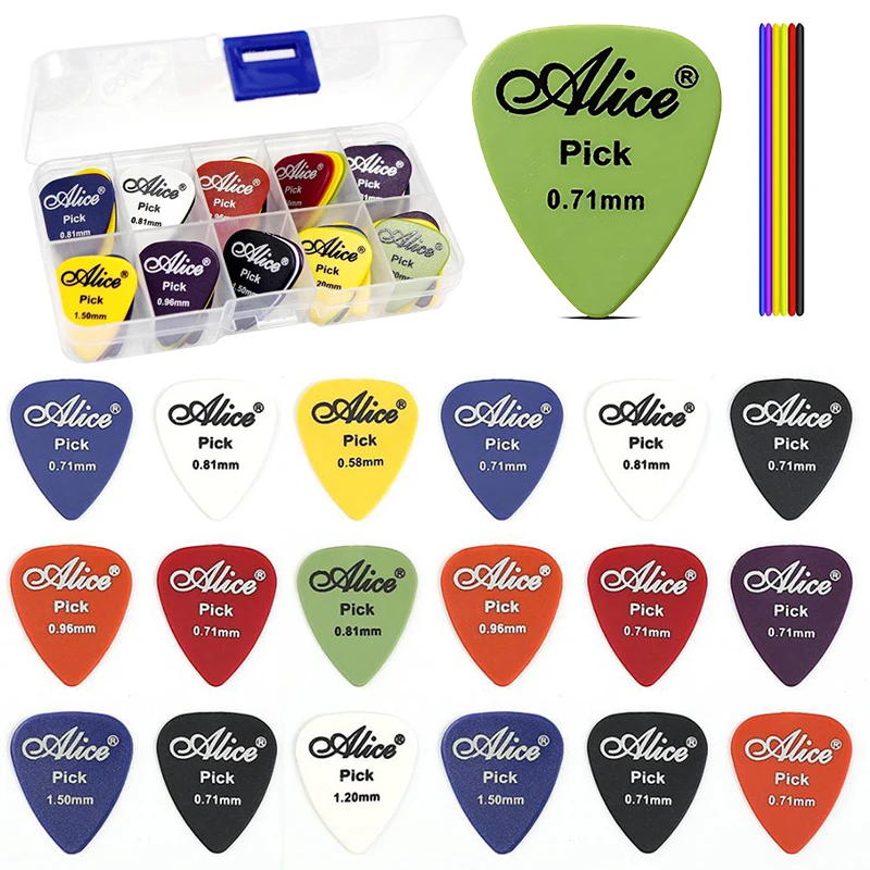 Colorful Guitar Pick Set Box Packaged 30/50PCS Multiple Thickness Mixed Picks Guitar Bass Ukulele Instrument Practice Supply ZYF