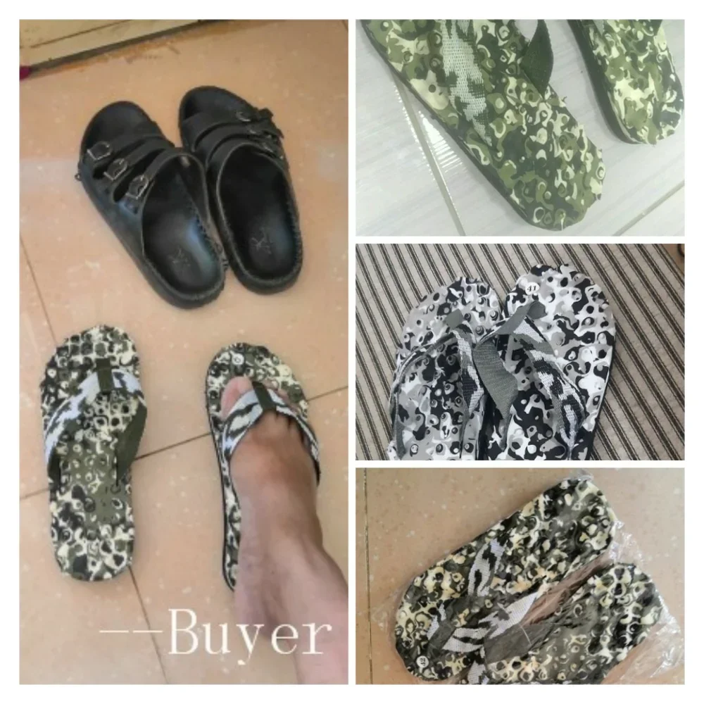 Chanclas de camuflaje antideslizantes para hombre y mujer, zapatos de pareja, sandalias informales para exteriores, zapatos de playa