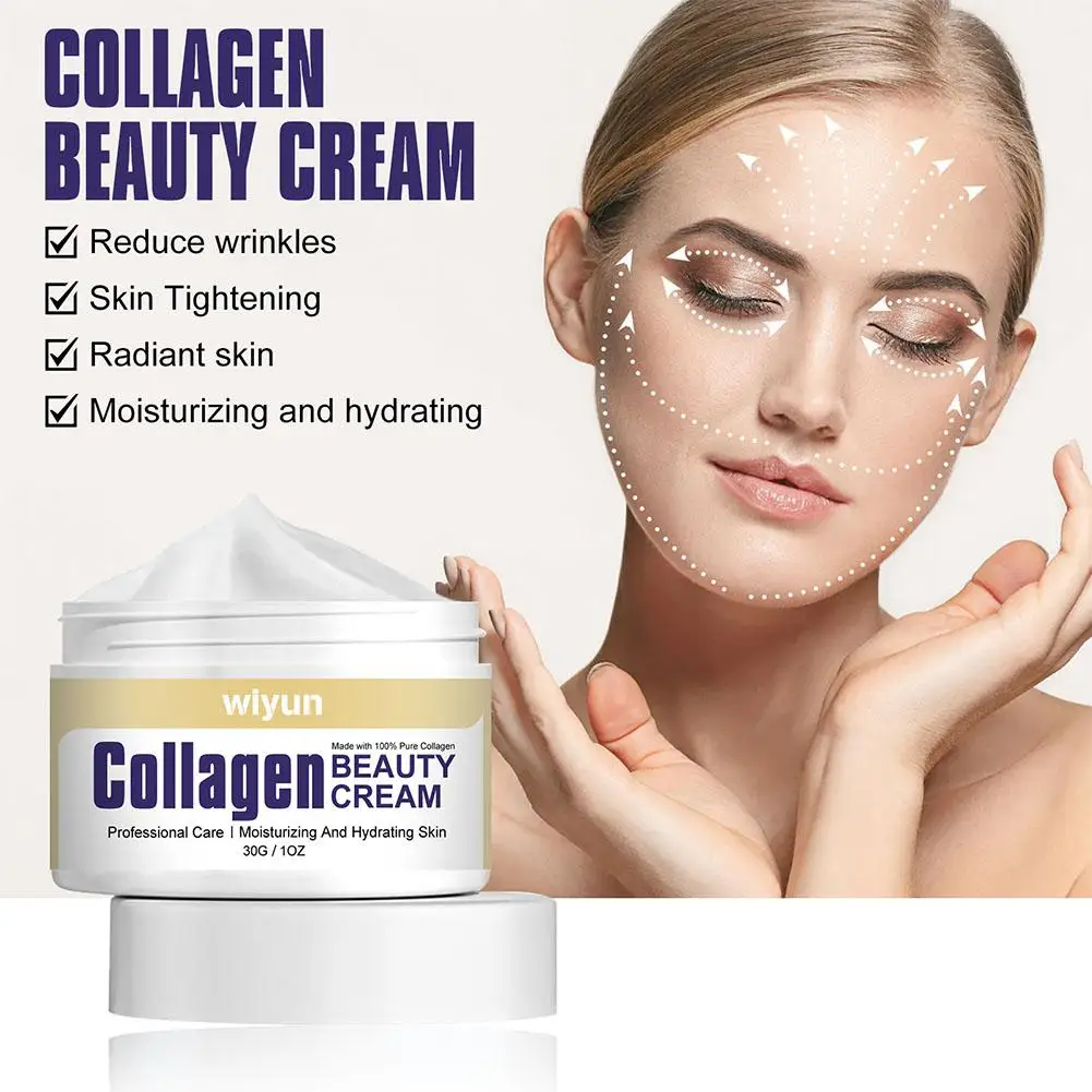 Creme de Remoção de Rugas de Colágeno, Fade Fine Lines, Firming, Puffiness, Beleza, Apertar, Levantamento, Cuidado Hidratante, Melhorar Anti-Envelhecimento, Novo