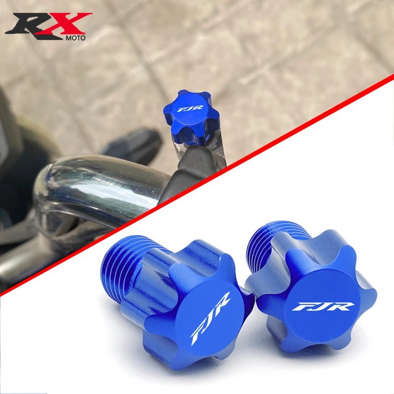 1 M10 clockwise and 1 counterclockwise Rear View Side Mirrors Hole Plug Screws Caps Cover Bolts For Yamaha FJR1300 FJR 1300