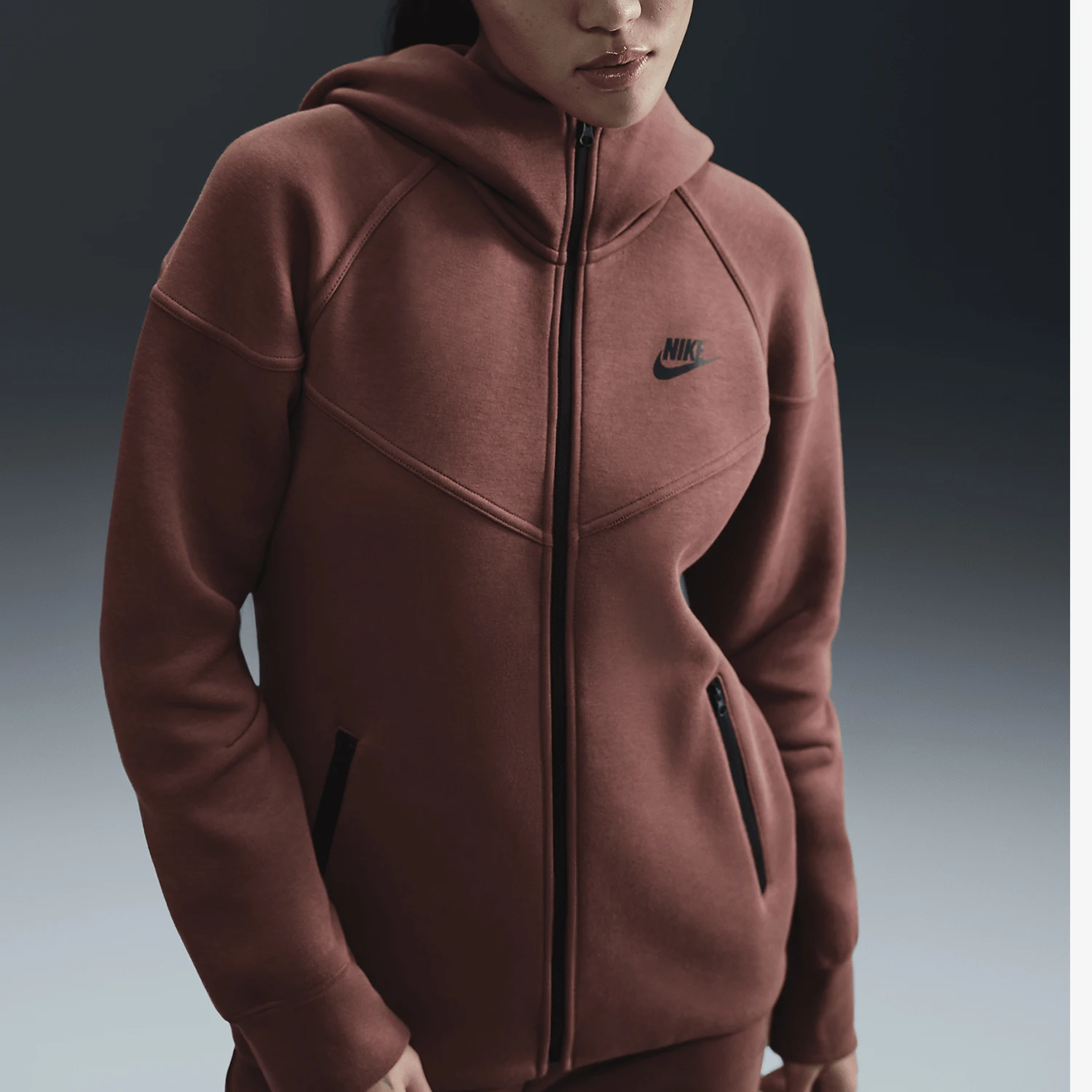 Nike genuine autumn new women's hooded sports warm training jacket FB8339-218