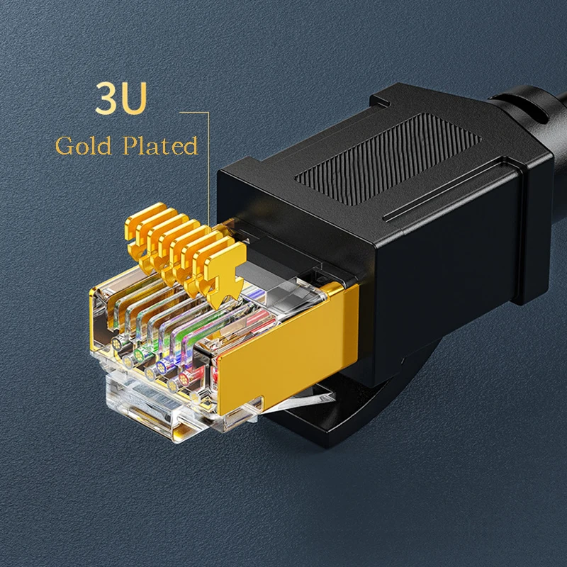 ジャンパー線,イーサネットケーブル,26awg,純銅,rj45ネットワークバンド,PCコンピューターLANコード,40gbps