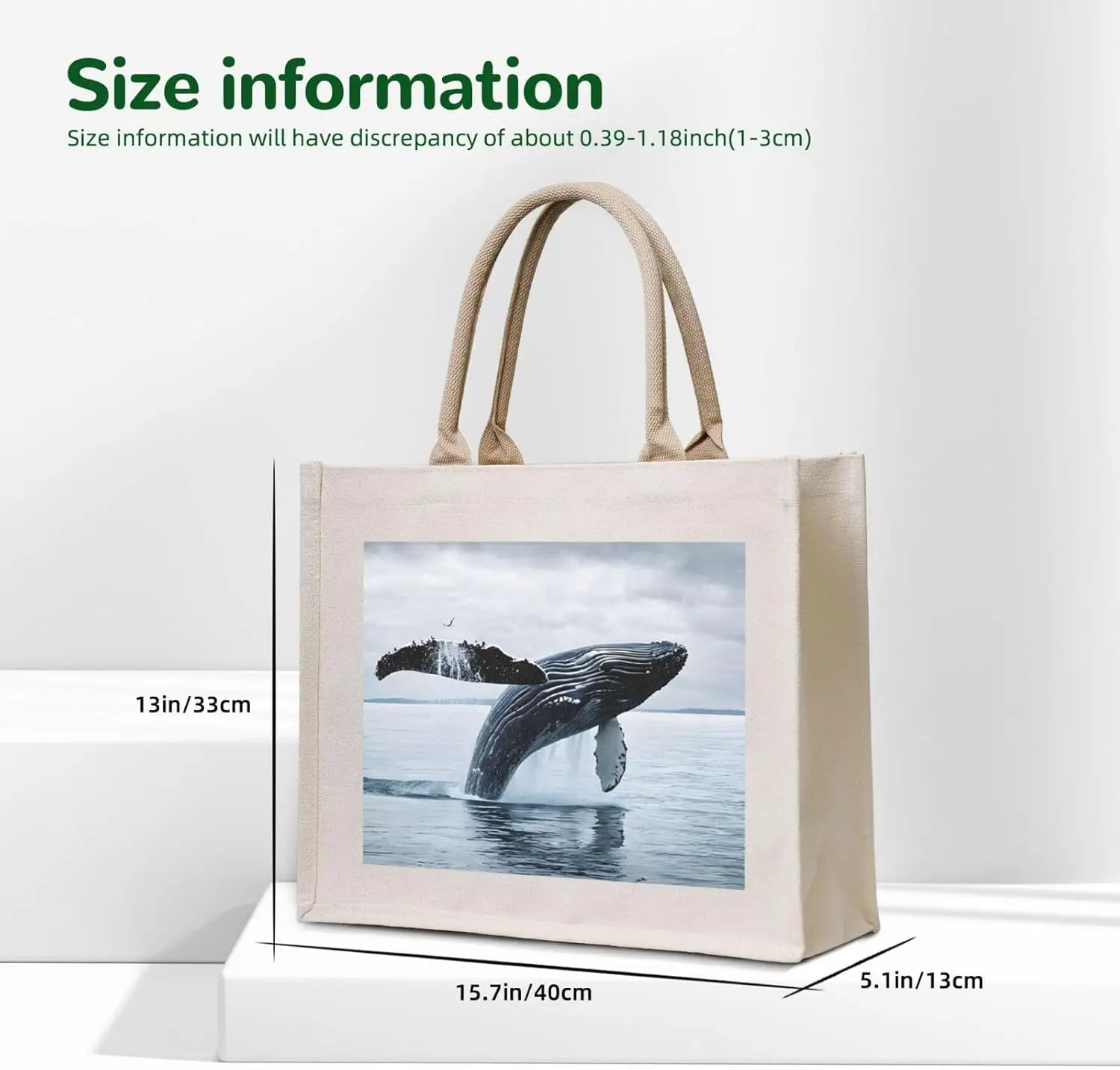 (Killer Whale) Canvas-Einkaufstasche, Strand, Reisen, Umhängetasche, Geschenke, Schultertasche