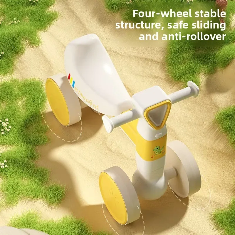 Baby Balance Bike 4 Wheel Toddler Walker No Pedal First Ride-On Toy Kids Balance Training Indoor Outdoor Gift for 1-3 Years Old view 3