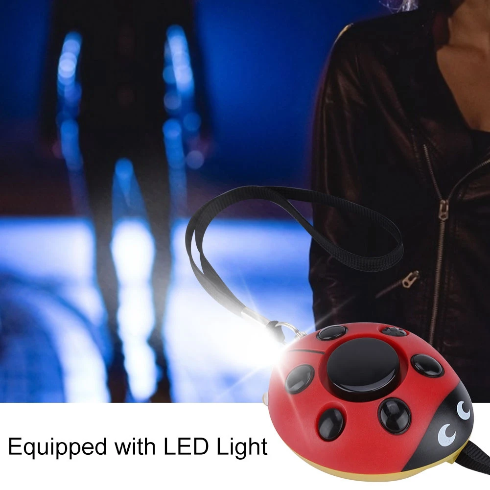 LEDキーホルダー、防御アラーム付きの女性用緊急アラーム、130db