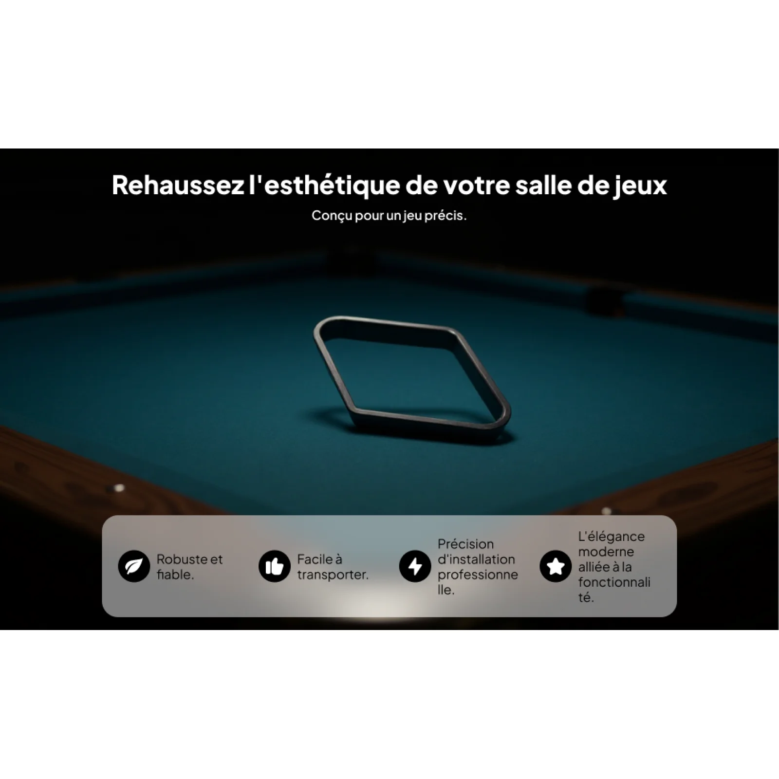 

Diamond Shaped 9 Ball Racks Accessory Pool Ball Rack Ball Games for 2-1/4" Pool Balls