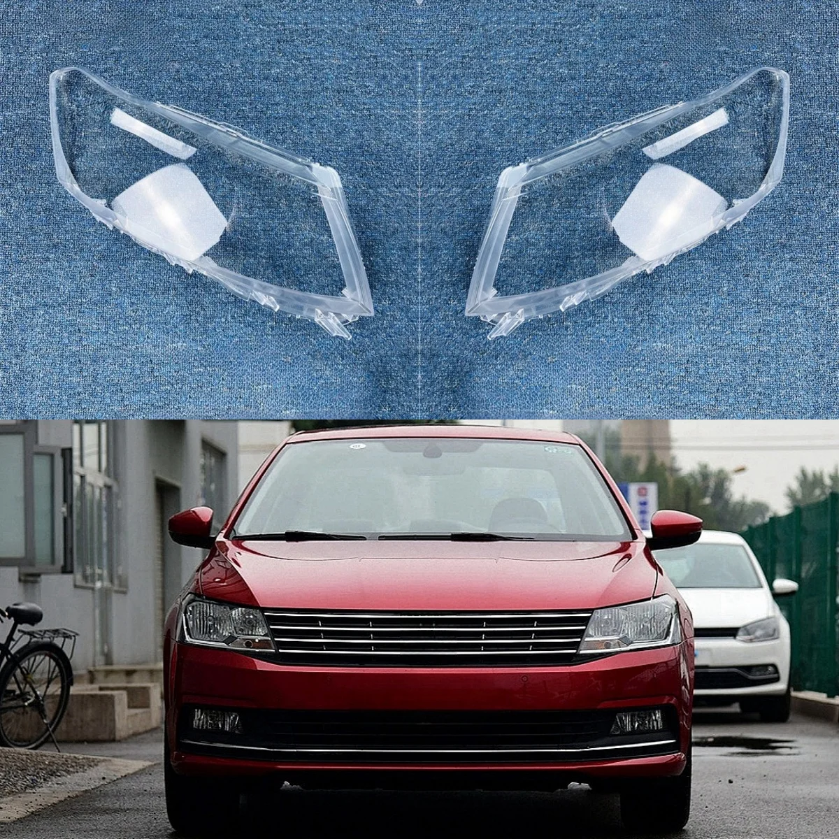 

Чехол для фары Volkswagen VW Lavida 2015 2016 2017, прозрачная маска, корпус фары, замена оригинального абажура из оргстекла