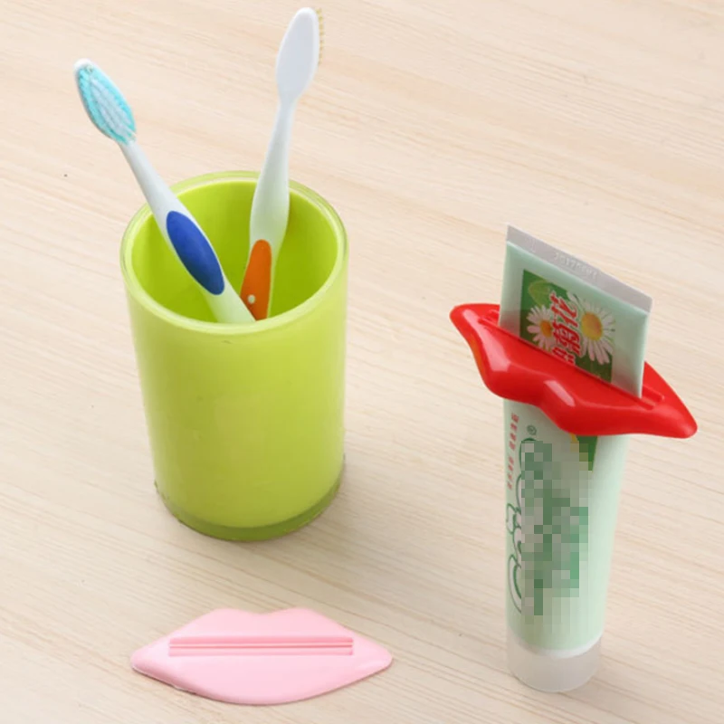 Sexy Hot Lip Kiss Bathroom Tube Dispenser, Toothpaste Cream Squeezer, Home Tube Rolling Holder, Random Color, Top Sale, 1Pc