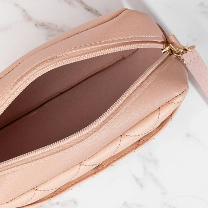 Rhombus Embroidery Shoulder Bag Women'S Personalized Fashion Crossbody Bag Ladies Camera Phone Purse Clutch Messenger Bag