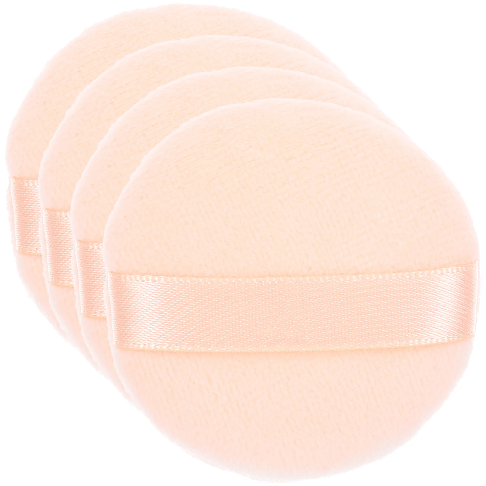 

4Pcs Round Powder Puff Makeup Sponge Puff Non-Fluorescer Concealer Foundation Puff Size S Loose Powder Puff