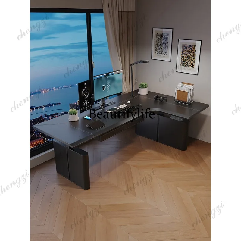 Corner Electric Lifting Table Corner Computer Home Learning Desk Office E-sports Desk