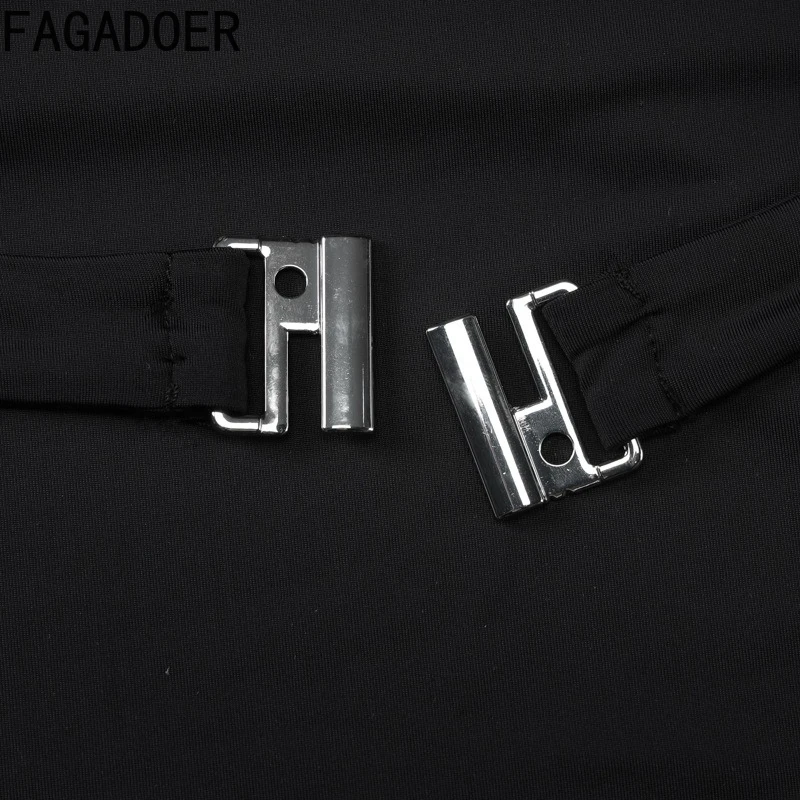 FAGADOER High Quality Casual Bodycon Rompers Women Spaghetti Strap Sleeveless Backless  Jumpsuit Female Streetwear Overalls New