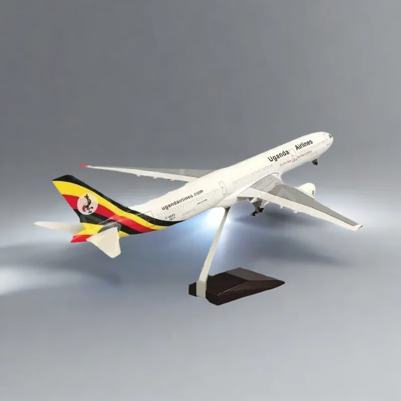 47cm A330 Uganda Airlines Plane Model Resin Material Simulation Scale Aircraft Model Aircraft Decoration BedRoom Collections