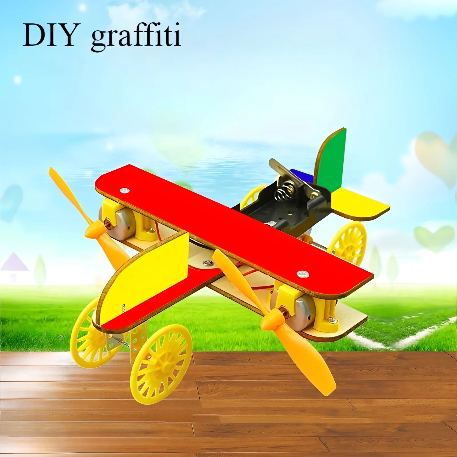 Dziecięce modele samolotów DIY, ręcznie robione modele do montażu, drewniane puzzle 3D, zabawki edukacyjne i prezenty dla dzieci.