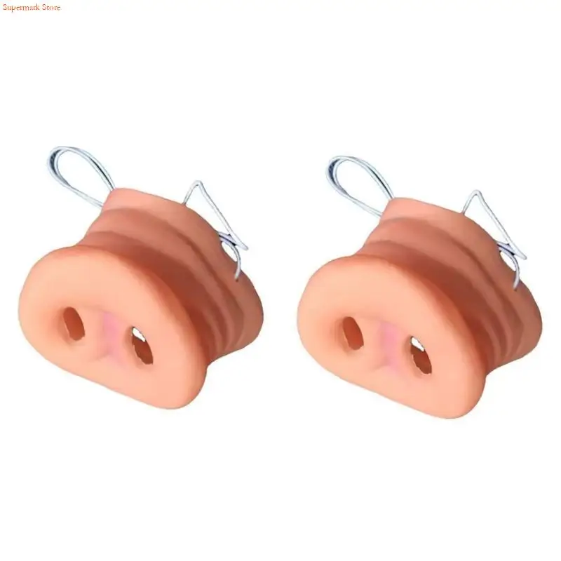 Q5WE 2Pieces Pig Noses Novelties Pig Snout Cosplay Mask with Elastic Band for Kids Adult Halloween Birthday Party Supplies