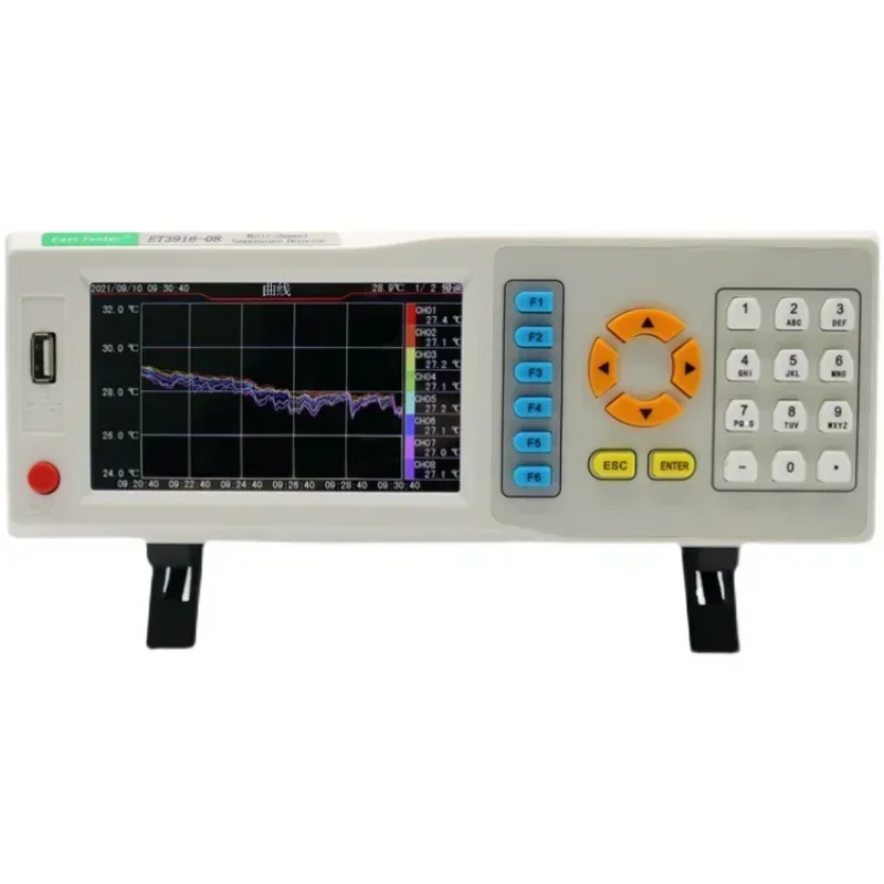 Temperature Detection Instrument Et3916 Thermocouple Probe USB Communication 64-Way Temperature Record Acquisition Instrument
