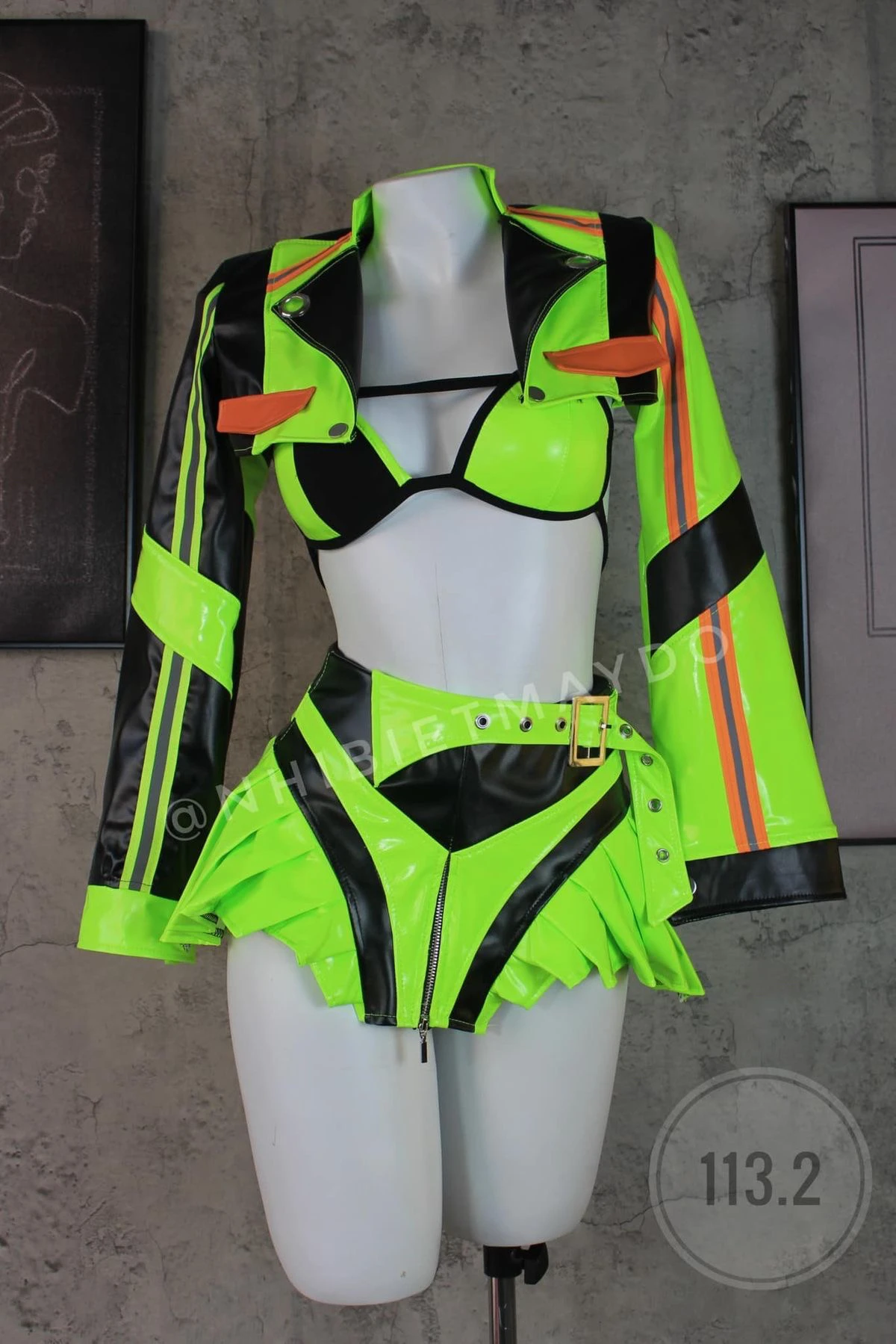 

Nightclub Bar Performance Costume Sexy Gogo Dancer Clothing Festival Party Show Rave Dance Outfit Fluorescent Green Bikini