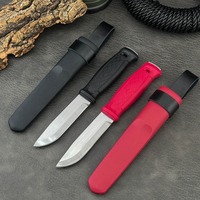 High Hardness Expedition Fixed Blade Knife with Sheath Nylon Fiber Blade Portable Defense Knife Outdoor Cutting Hunting Knife