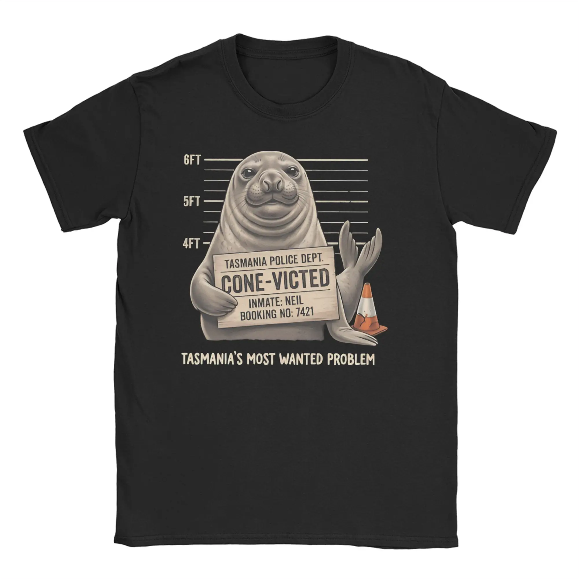 Men Women's T-Shirt Funny Neil The Seal Vintage 100% Cotton Tee Shirt Short Sleeve Animal T Shirt Round Collar Clothing Graphic