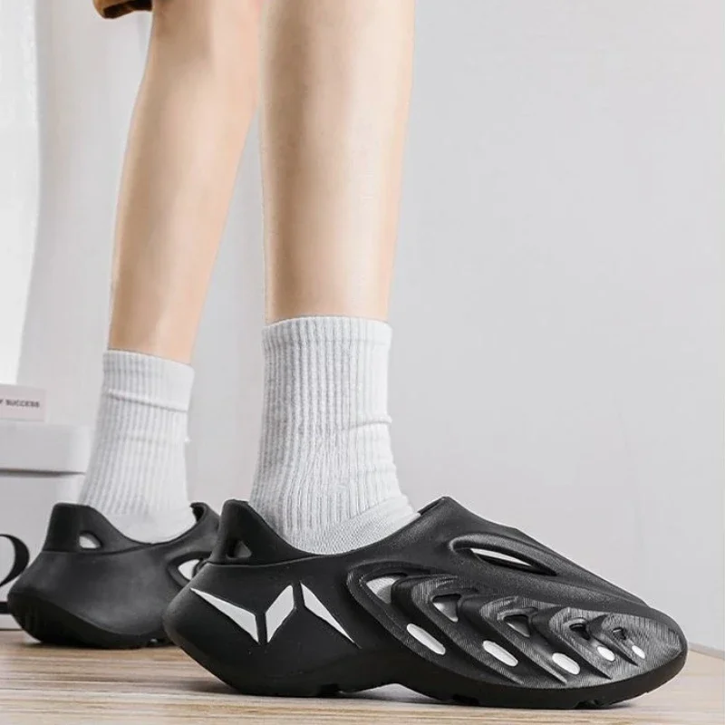 

Мужские сандалии с закрытым носком, пляжные, нескользящие, износостойкие, купить в Добро пожаловать, новый модный тренд, 2025 г., высококачественная открытая мужская обувь из ПВХ