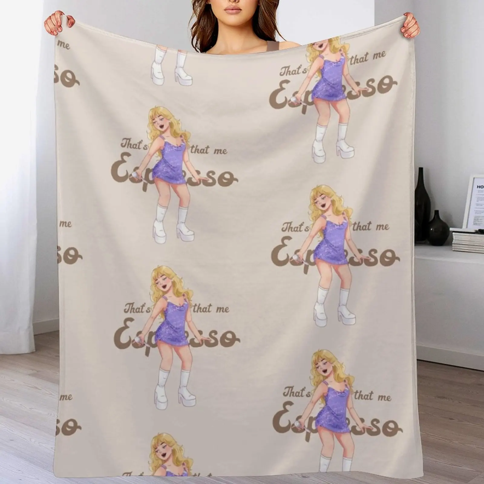 

Sabrina Espresso Throw Blanket Cozy Napping Blanket Gift for Mom Dad
