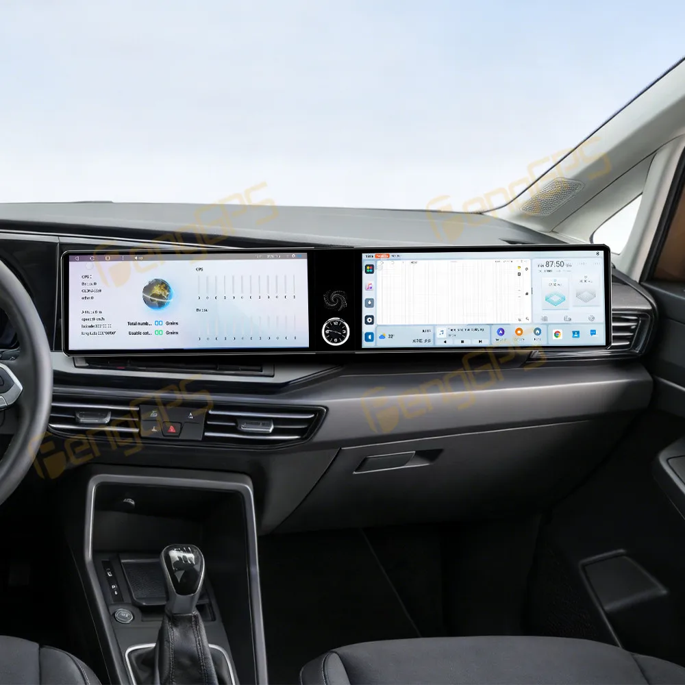 

24,6-дюймовый автомобильный радиоприемник для Volkswagen Caddy 2019-2024 с Android Auto, GPS-навигацией, мультимедиа, видео и стереосистемой
